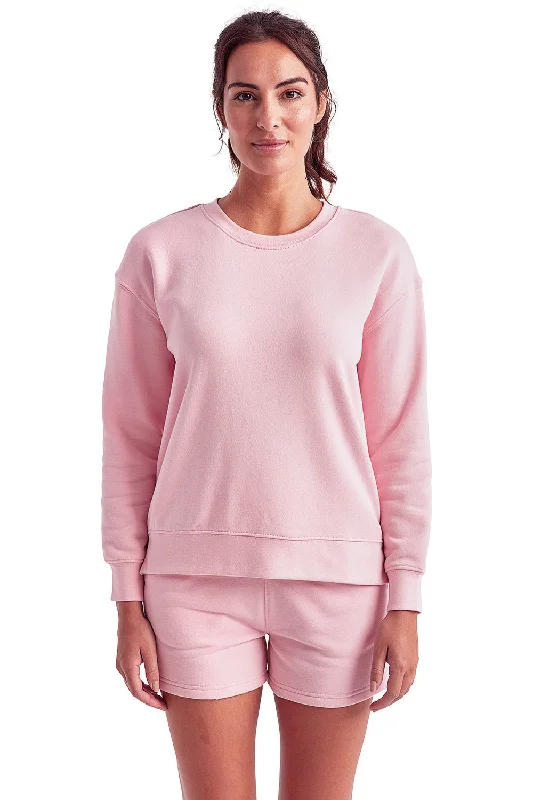 Limited Deals, Unlimited Savings!TriDri Womens Billie Side Zip Crewneck Sweatshirt - Light Pink