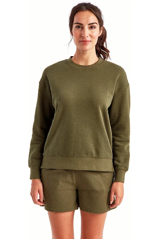 Huge Savings – Act Now!TriDri Womens Billie Side Zip Crewneck Sweatshirt - Olive Green