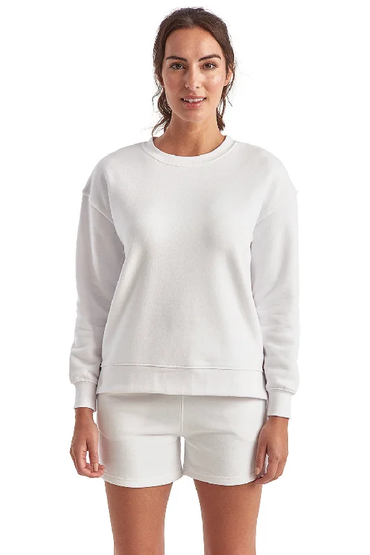 Best Price of the Season!TriDri Womens Billie Side Zip Crewneck Sweatshirt - White