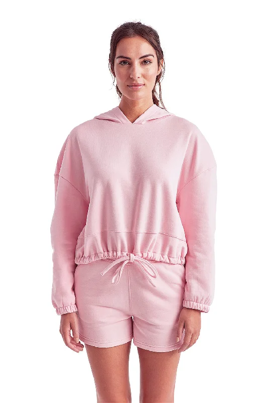 Special Offer – Act Fast!TriDri Womens Maria Cropped Hooded Sweatshirt Hoodie - Light Pink