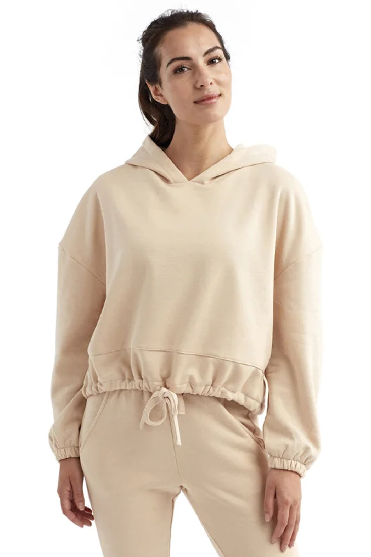 Save More Than Ever!TriDri Womens Maria Cropped Hooded Sweatshirt Hoodie - Nude