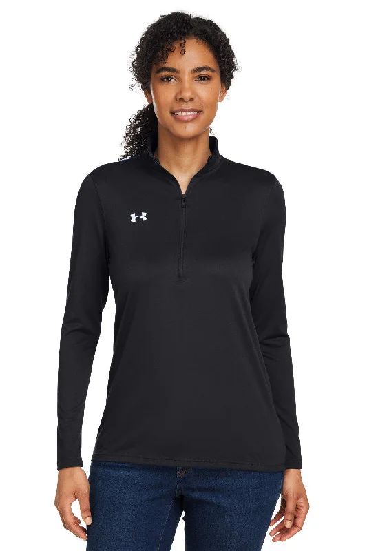 Limited Edition, Limited Price!Under Armour Womens Team Tech Moisture Wicking 1/4 Zip Sweatshirt - Black