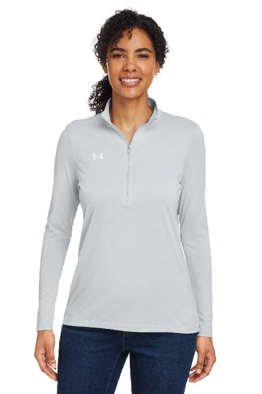 Steals and Deals Await!Under Armour Womens Team Tech Moisture Wicking 1/4 Zip Sweatshirt - Mod Grey