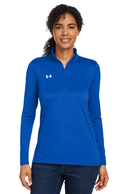 The Best Sale of the Year!Under Armour Womens Team Tech Moisture Wicking 1/4 Zip Sweatshirt - Royal Blue