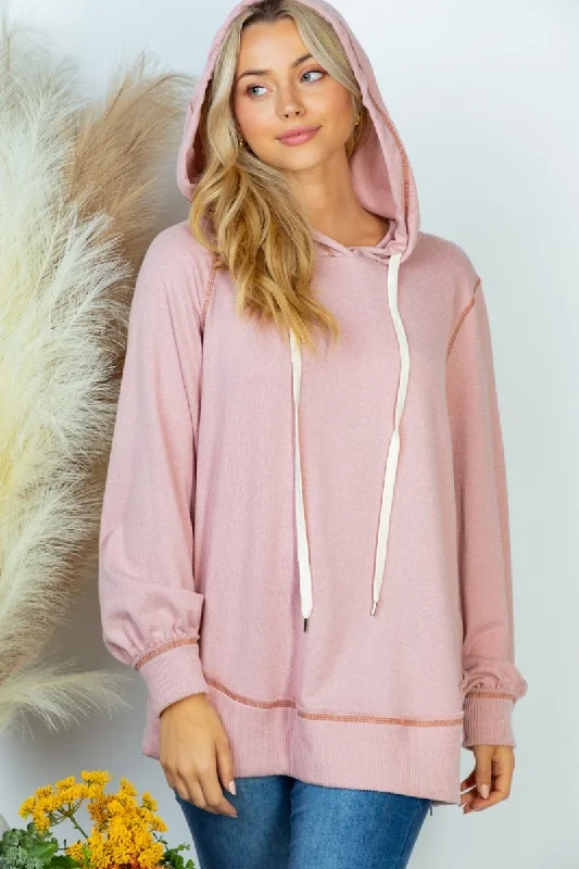 Snag the Best Prices Now!White Birch Drawstring Hoodie With Side Zipper