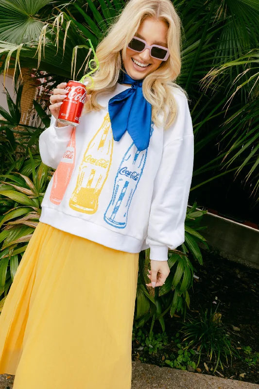 Instant Savings Await!White Multi Coca-Cola® Bottle Sweatshirt
