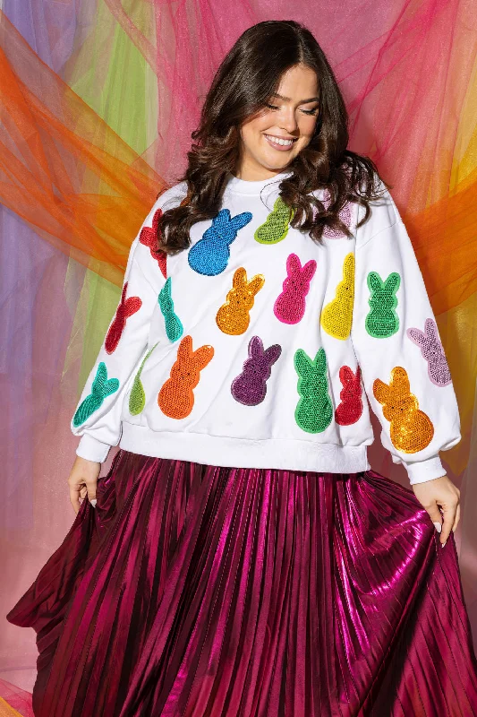 Limited-Time Price Drop!White Multi Peeps Sweatshirt
