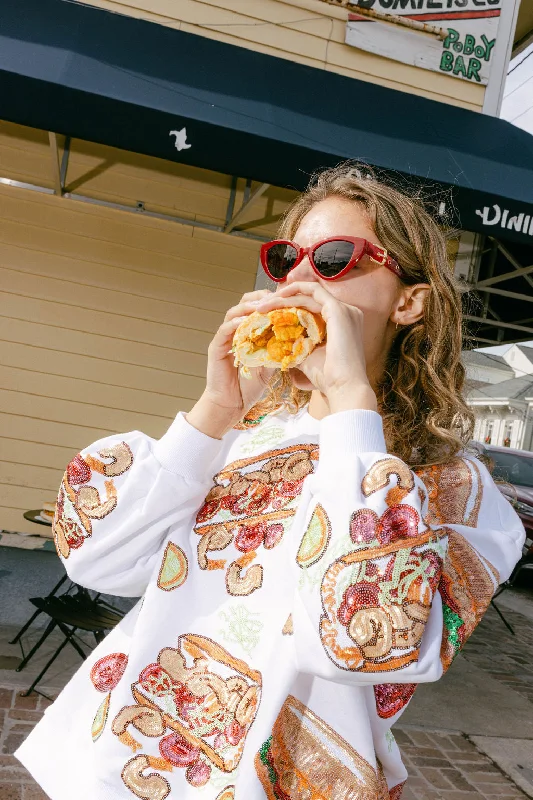 Buy More, Pay Less!White Po' Boy Sweatshirt
