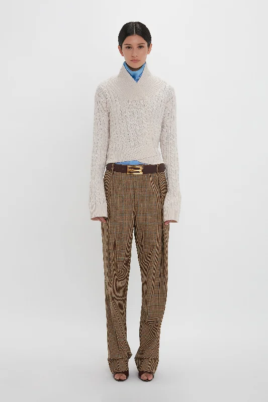 More Discounts, More Joy!Wrap Detail Jumper In Bone