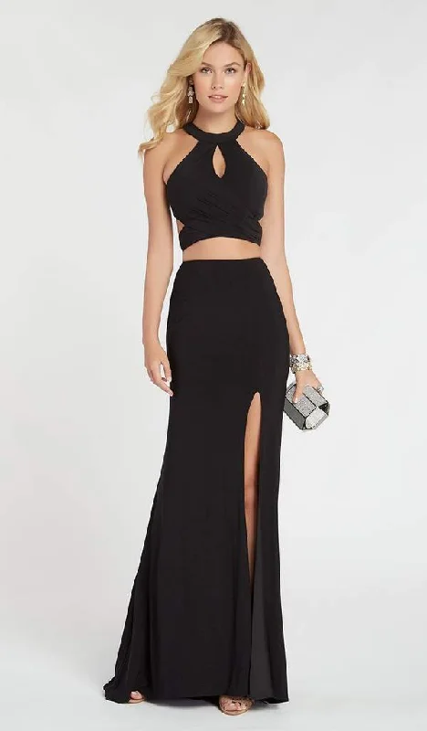 Savings You Can’t Ignore!Alyce Paris - 60284 Two Piece Halter Top Sheath Evening Dress with Slit