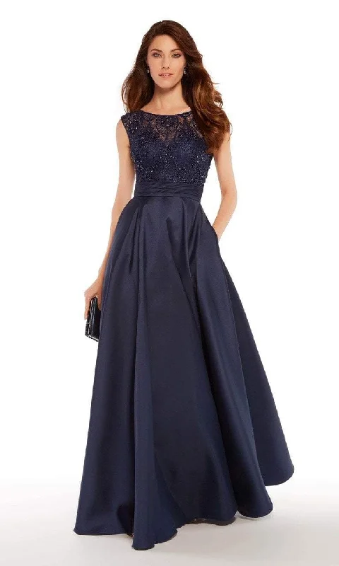 Must-Have Deals Inside!Alyce Paris Cap Sleeve Lace Bateau Mikado Evening Gown 27243