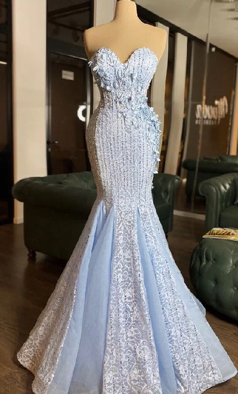 Save Money, Shop Happy!Blue Prom Dresses with Lace Appliques    cg21812