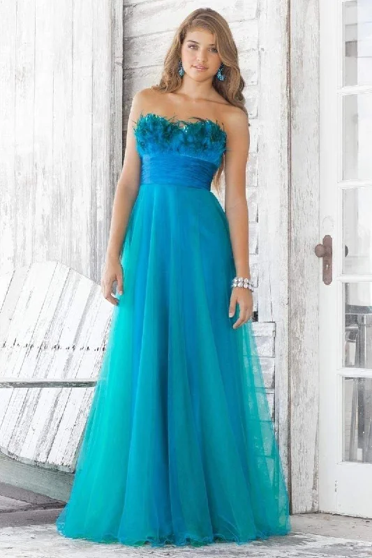 Don’t Wait – Deals Won’t Last!Blush - 5105 Feathered Sweetheart Chiffon A-Line Gown