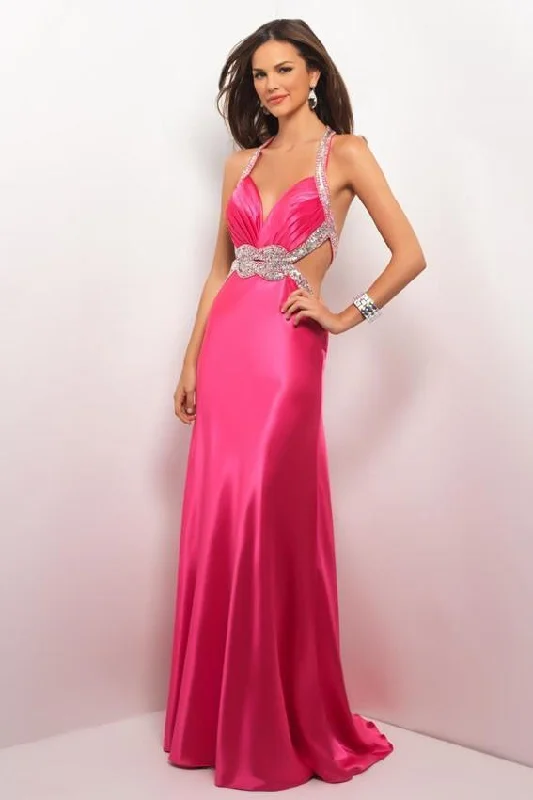 Flash Sale – Act Fast!Blush - 9622 Embellished Halter Strap Neck A-line Gown