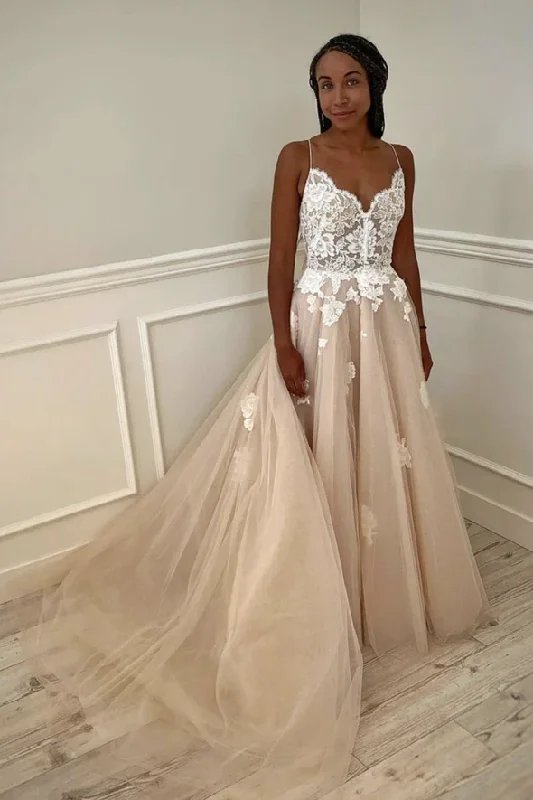 Your Favorite Sale is Back!Cute tulle lace long A line prom dress evening dress   cg21827