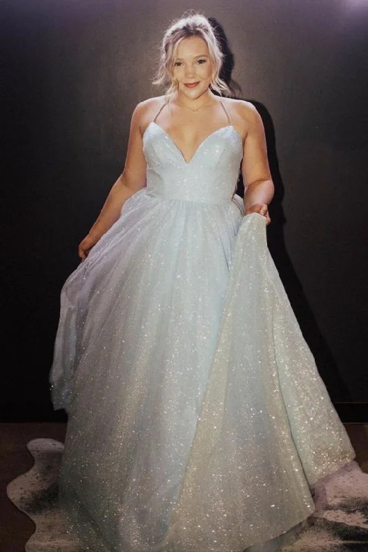 Best Offers of the Month!Elegant a-line blush long prom dresses with spaghetti straps,empire waist and lace up back   cg21858