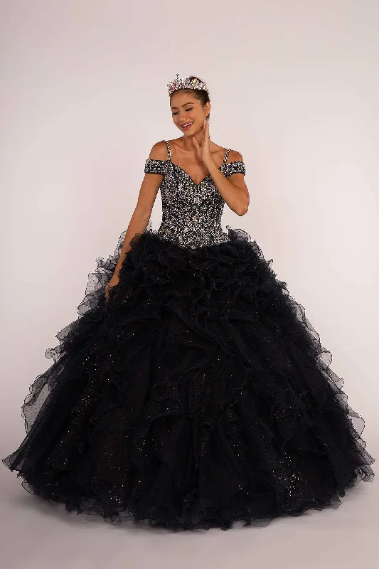 The Sale You’ve Been Waiting For!Elizabeth K - GL2516 Intricately Ornate Bodice Ruffled Ballgown
