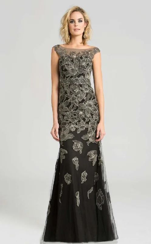 Save Like Never Before!Feriani Couture Illusion Bateau Embellished Evening Gown 18621 - 1 pc Black In Size 6 Available