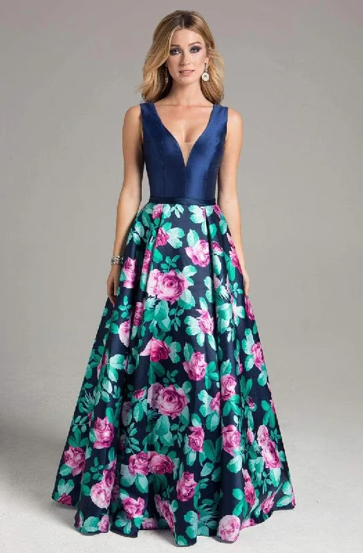 One Day Only – Huge Savings!Lara Dresses - 32826 Floral Print Evening Gown - 1 pc Floral In Size 8 Available