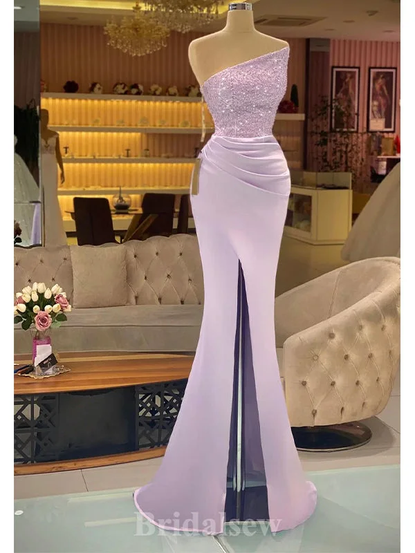 Buy More, Save More!Lilac Top Sequin Elegant Mermaid Unique Long Party Women Prom Dresses, Evening Dress PD676