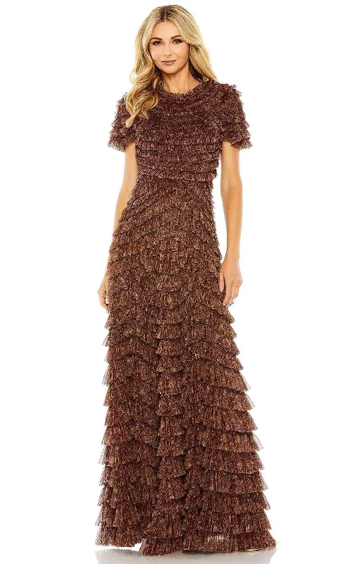 Your Exclusive Offer Awaits!Mac Duggal 8042 - Ruffle Tiered A-Line Evening Gown