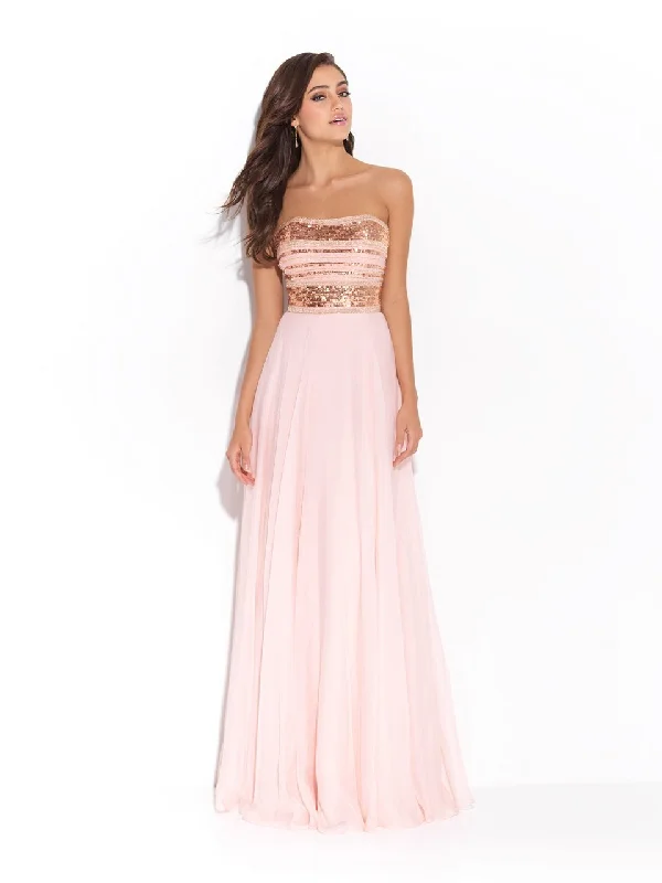 Time to Save Big!Madison James 17-259 Strapless Sequin Embellished Chiffon Gown