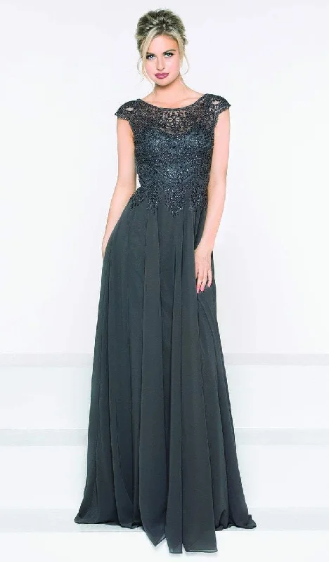 Today’s Deals, Tomorrow’s Regrets!Marsoni by Colors - M238 Beaded Applique A Line Chiffon Dress