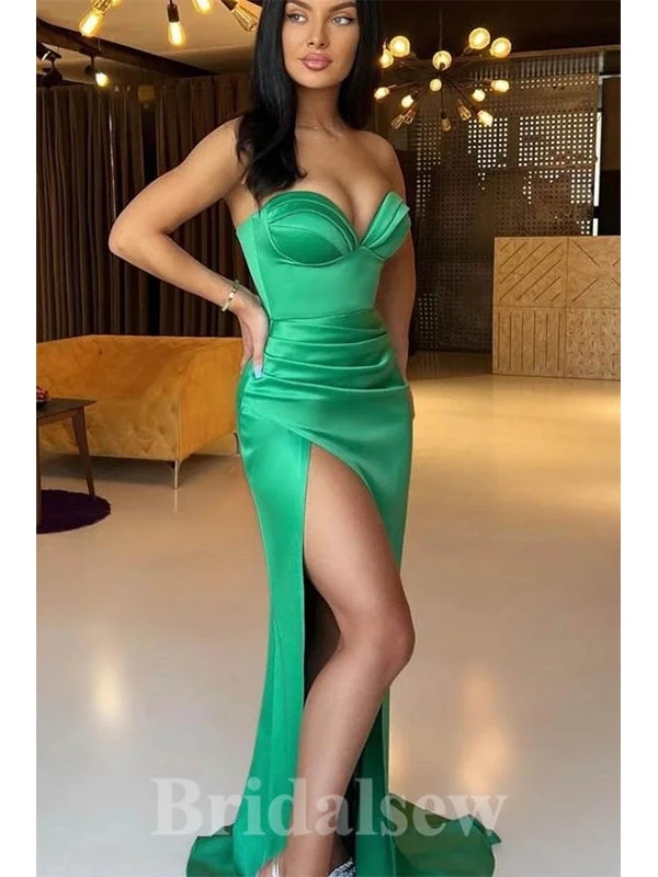 Price Drop Alert!Mermaid Green Elegant Slit Long Best Party Women Prom Dresses, Evening Dress PD672