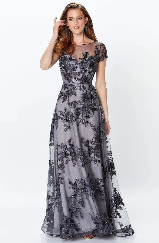 One Day Only – Huge Savings!Montage by Mon Cheri - 119945W Embroidered Floral ALine Gown