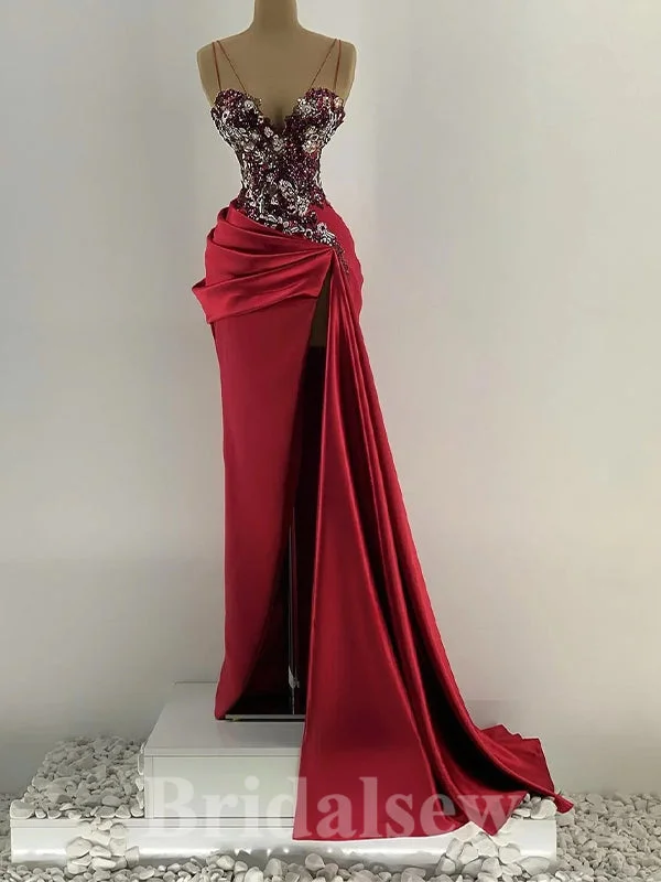 Biggest Sale of the Season!Red Gorgeous Glitter Long Mermaid Glitter Black Girls Slay Party Women Evening Prom Dresses PD664