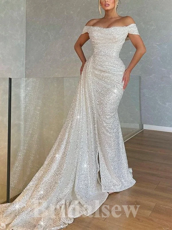Save More Than Ever!Sequin Sparkly Mermaid Modest Long Party Women Prom Dresses, Fashion Evening Dress PD682