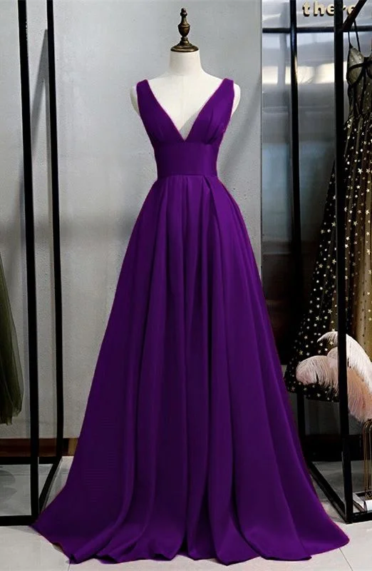 Seasonal Sale – Shop Now!purple prom dresses long satin evening gown floor length    cg21835