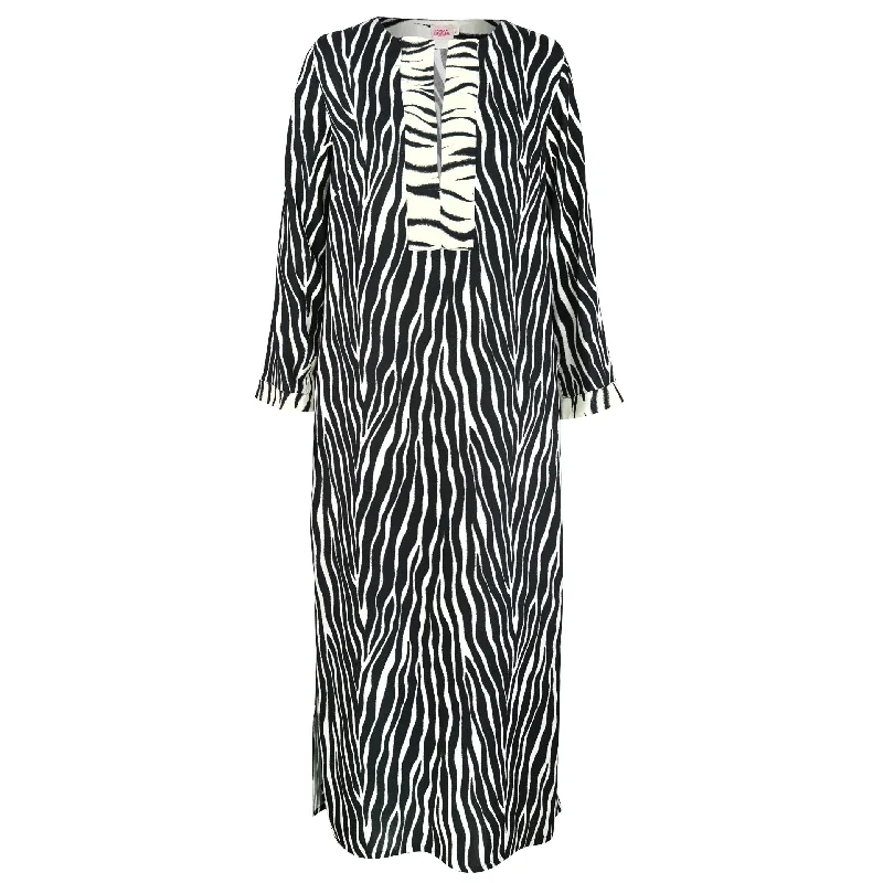 Unmissable Offers Await!Amanda S/Slt Maxi Tunic Dress Black Zebra