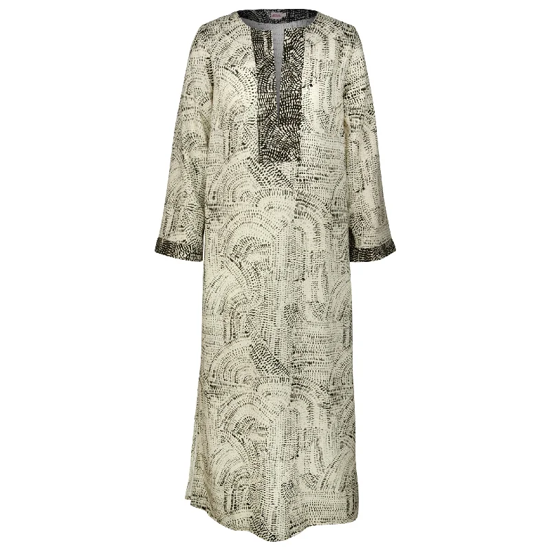 Time to Save Big!Amanda S/Slt Maxi Tunic Dress Natural Spotty