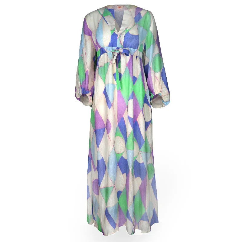 Limited Deals, Unlimited Savings!Betsy Fancy Slve Geometric Maxi  Dress