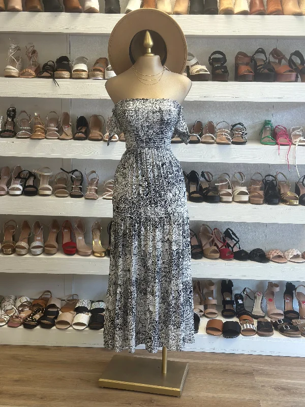 Save Up to 50% Off!Blue and White Dress