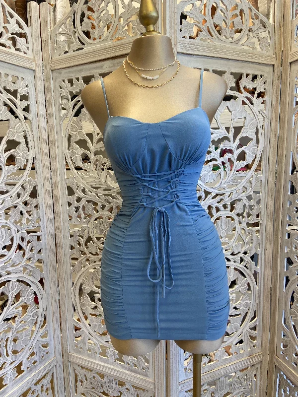 Your Chance to Save is Now!Chambray Tie Waist Dress