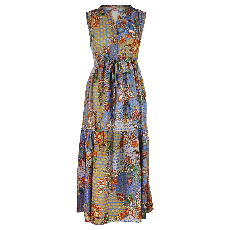 Get It Before It’s Gone!Charlotte Tiered Blu Multi Dress