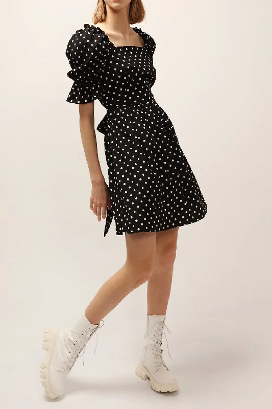 Save More When You Shop More!Emily Square Neck Polka Dot Dress