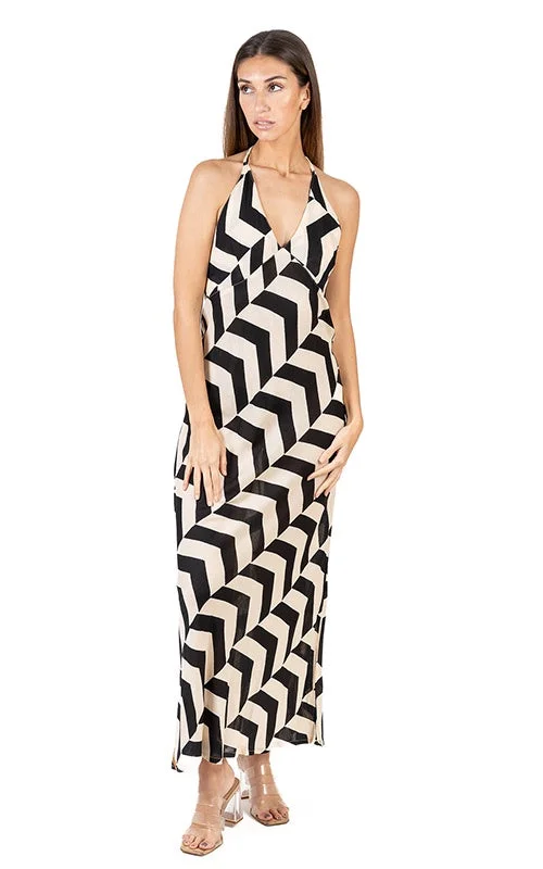 Your Exclusive Offer Awaits!Selby Blk/White Long Dress