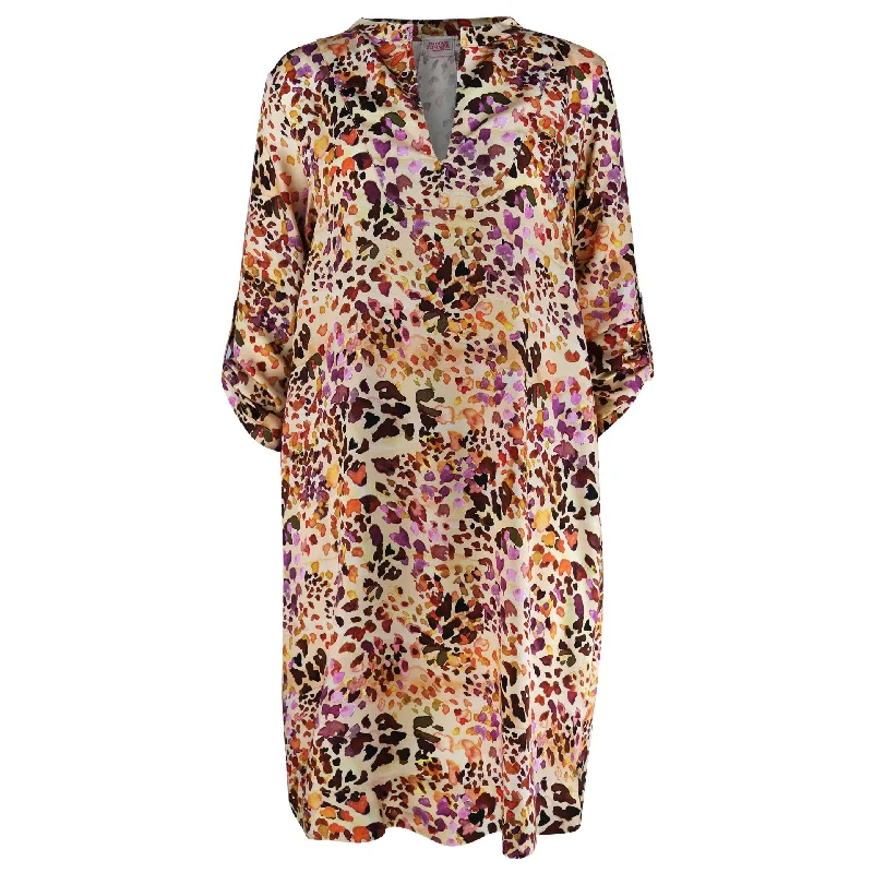 One Day Only – Huge Savings!Is Caroline Bib Frt Fancy Leopard Tunic Dress