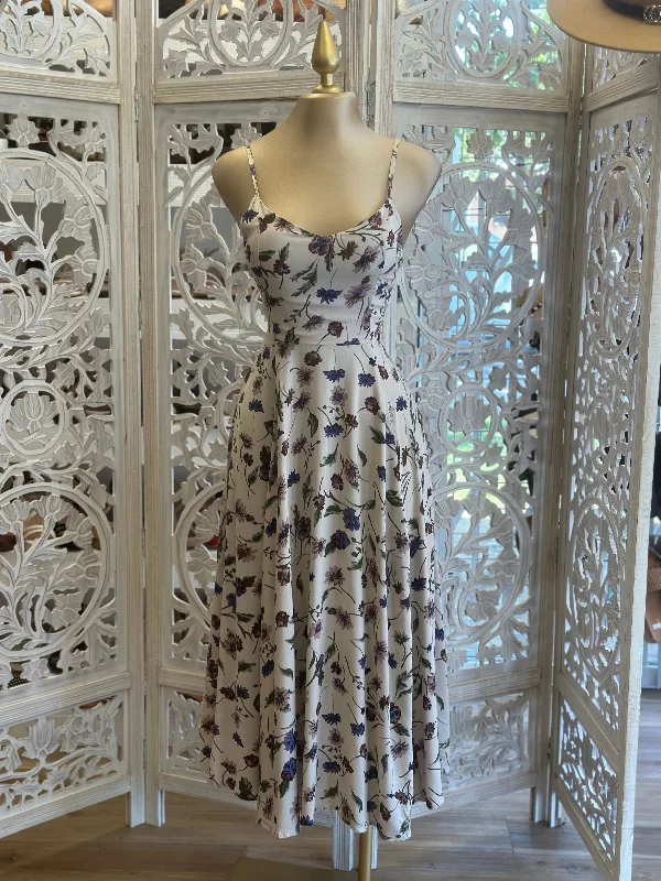 Enjoy Huge Discounts Now!Ivory Tie Back Maxi Floral Dress