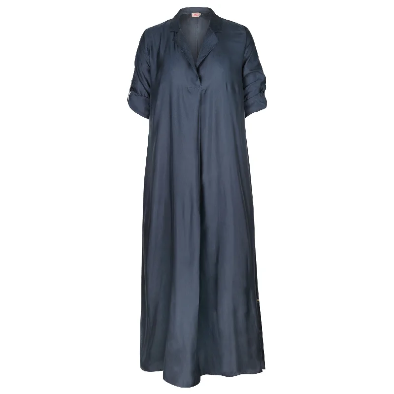 Time to Save Big!Juniper Kaftan Cupro Navy Dress
