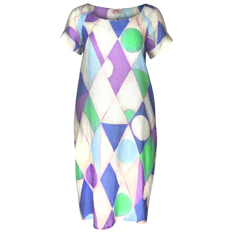 Limited Time Offer!Karen Cocoon Geometric Dress