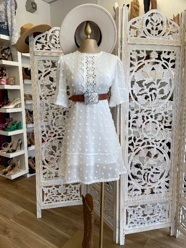 Unlock Huge Savings Now!Lace Dotted Dress