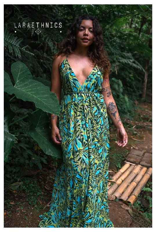 Exclusive Savings This Week!Victoria open back dress sayan green