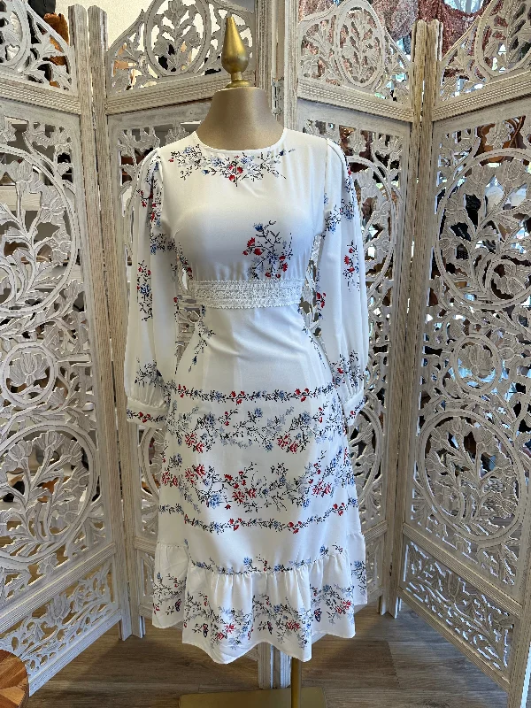 Everything Must Go!Long Sleeve Floral Lace Dress