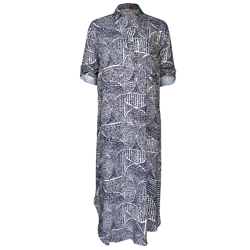 Every Deal is a Steal!Melissa Navy Abstr Circle Maxi S/Dress