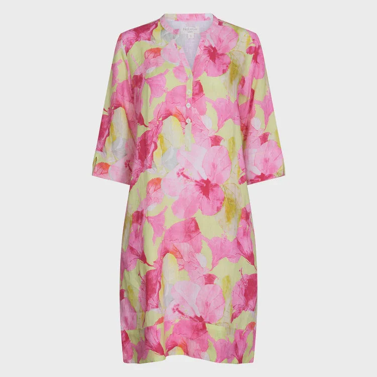 Stock Up and Save!NOLOGO Hibiscus hill classic  print tunic dress
