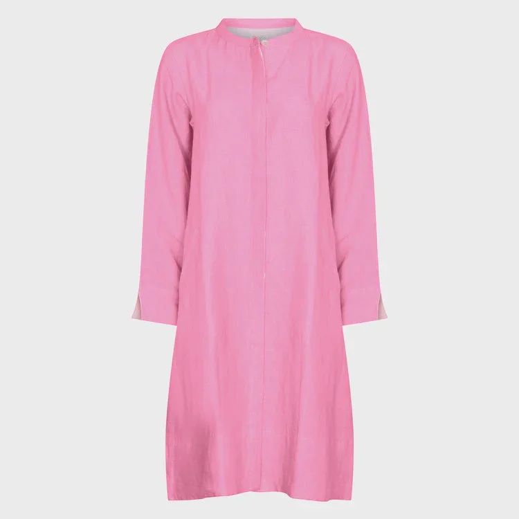 The Best Sale of the Year!NOLOGO Super mix blush pink linen coat dress